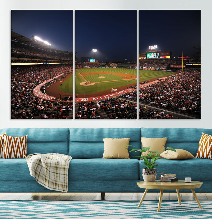 Angel Stadium Los Angeles American Major League Baseball Wall Art Canvas Print