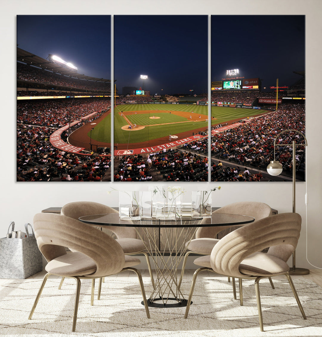 Angel Stadium Los Angeles American Major League Baseball Wall Art Canvas Print