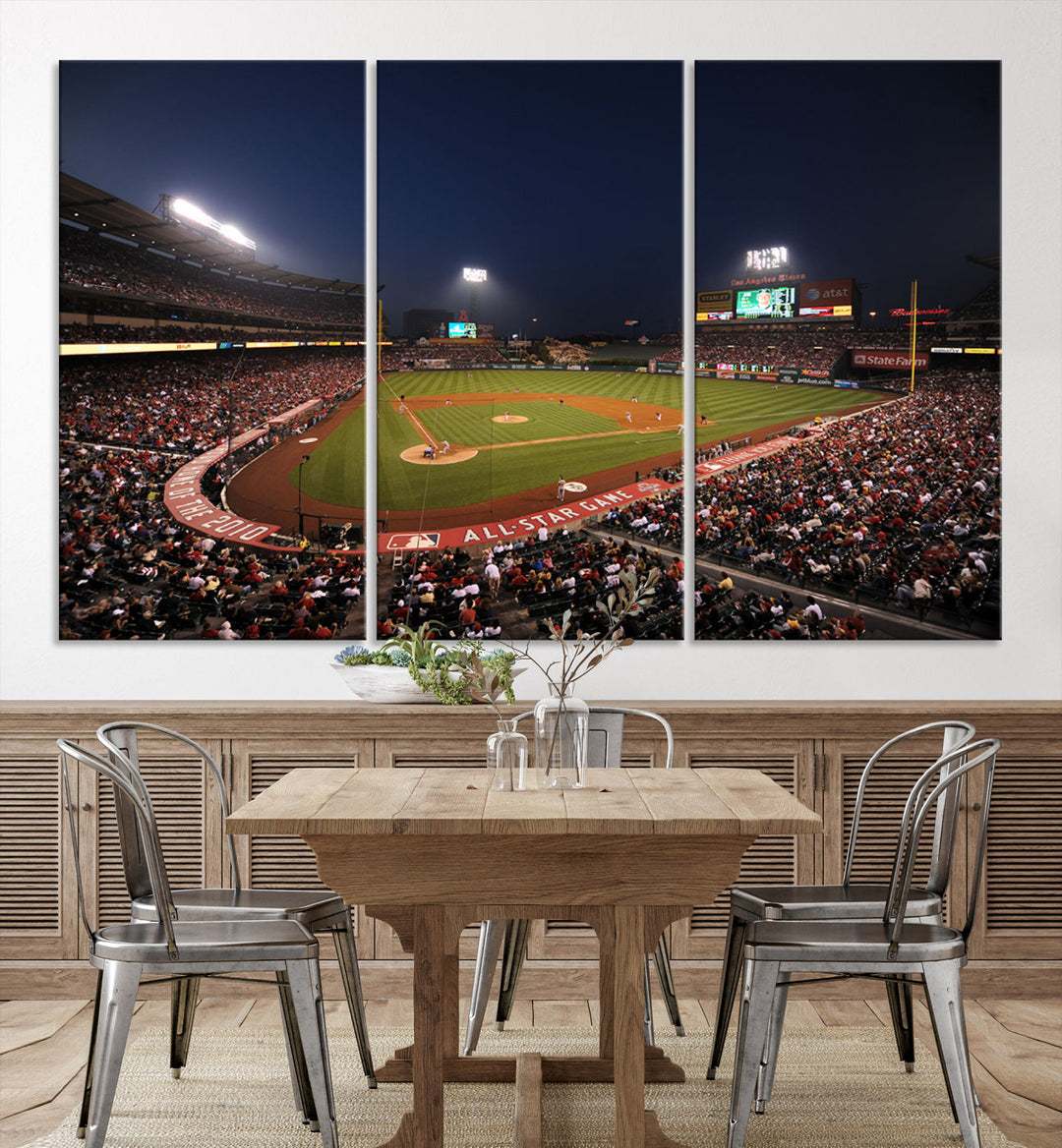 Angel Stadium Los Angeles American Major League Baseball Wall Art Canvas Print