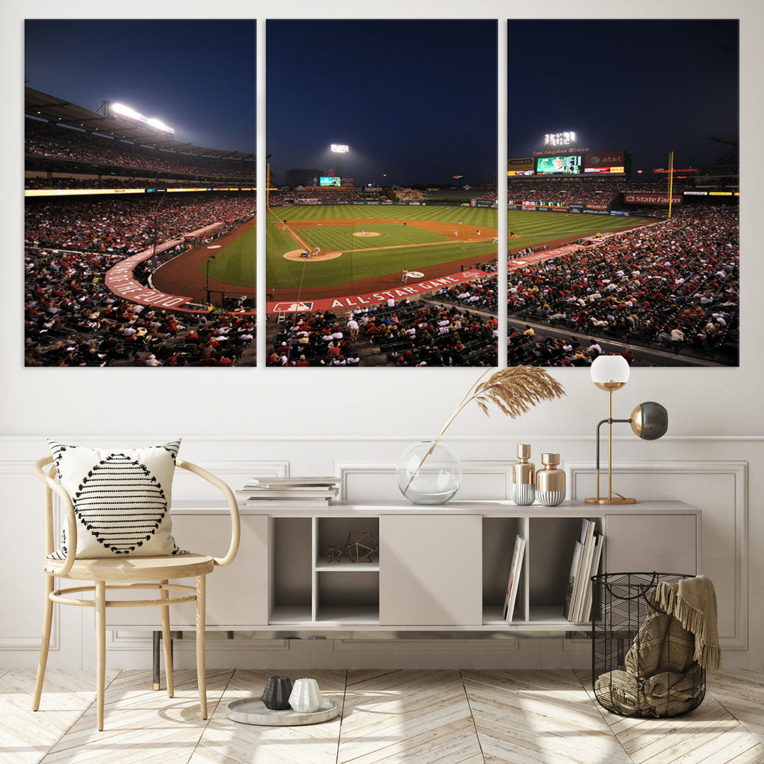 Angel Stadium Los Angeles American Major League Baseball Wall Art Canvas Print