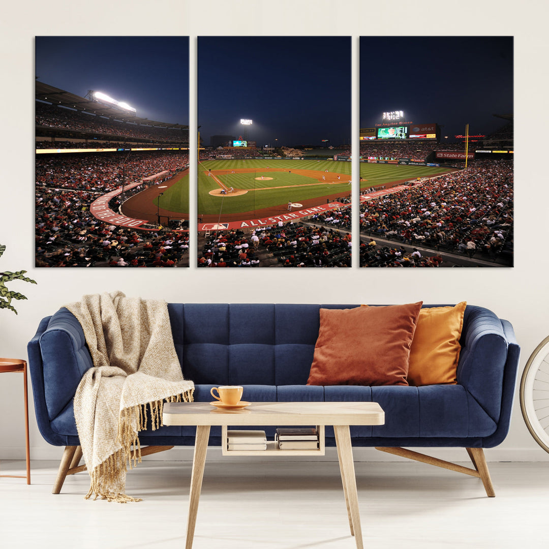 Angel Stadium Los Angeles American Major League Baseball Wall Art Canvas Print