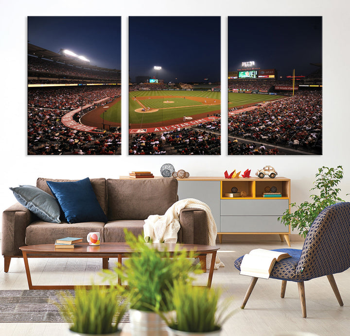 Angel Stadium Los Angeles American Major League Baseball Wall Art Canvas Print