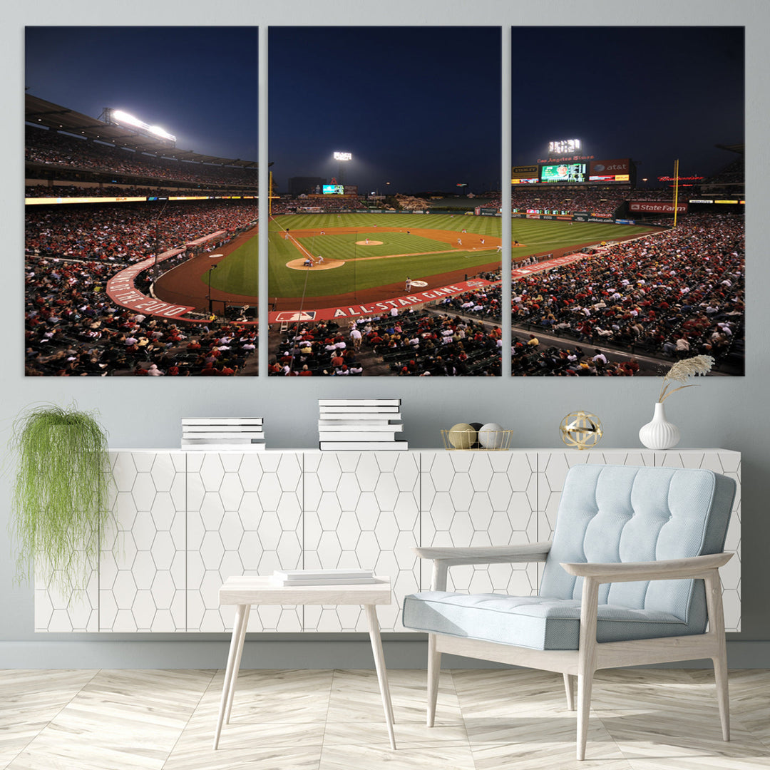 Angel Stadium Los Angeles American Major League Baseball Wall Art Canvas Print