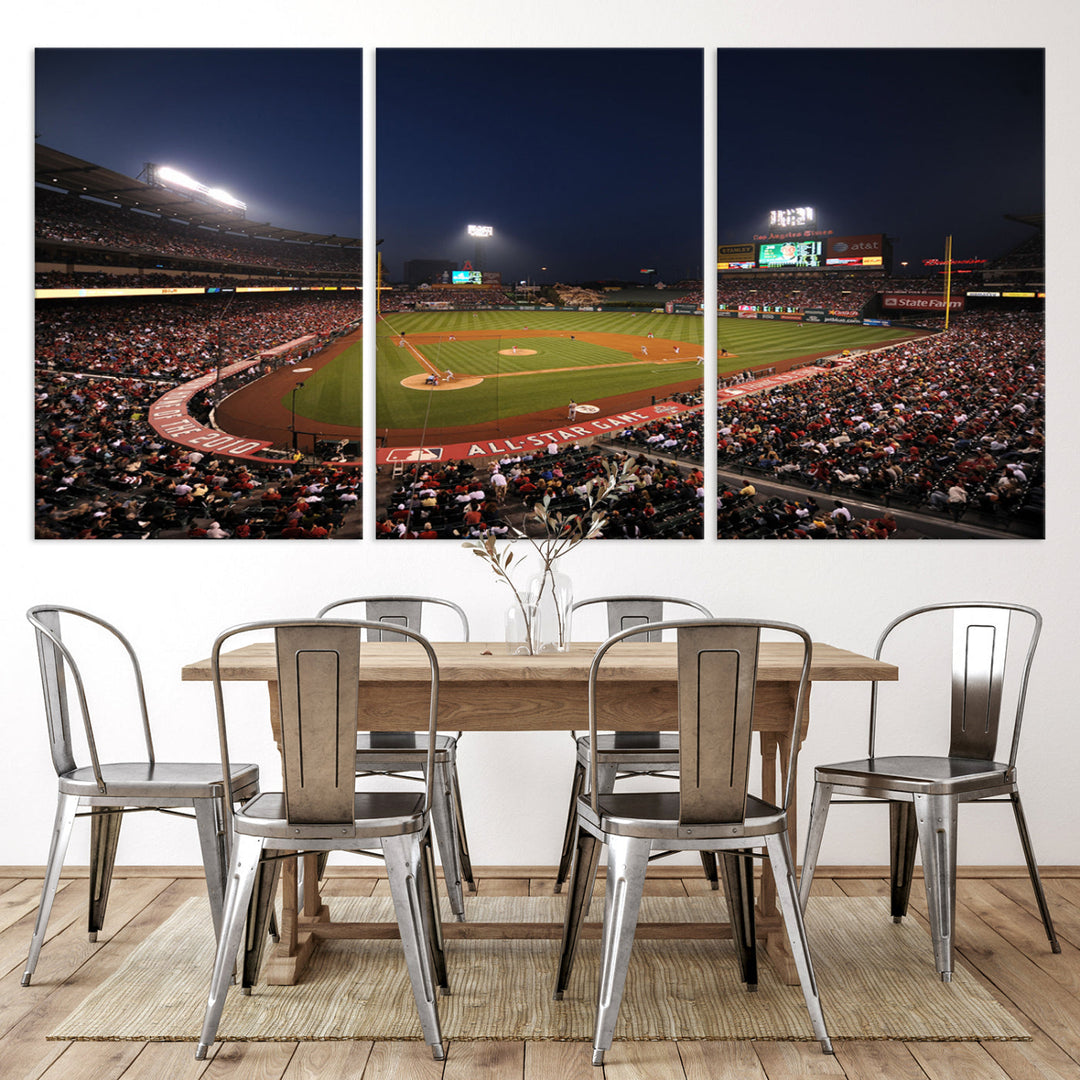 Angel Stadium Los Angeles American Major League Baseball Wall Art Canvas Print