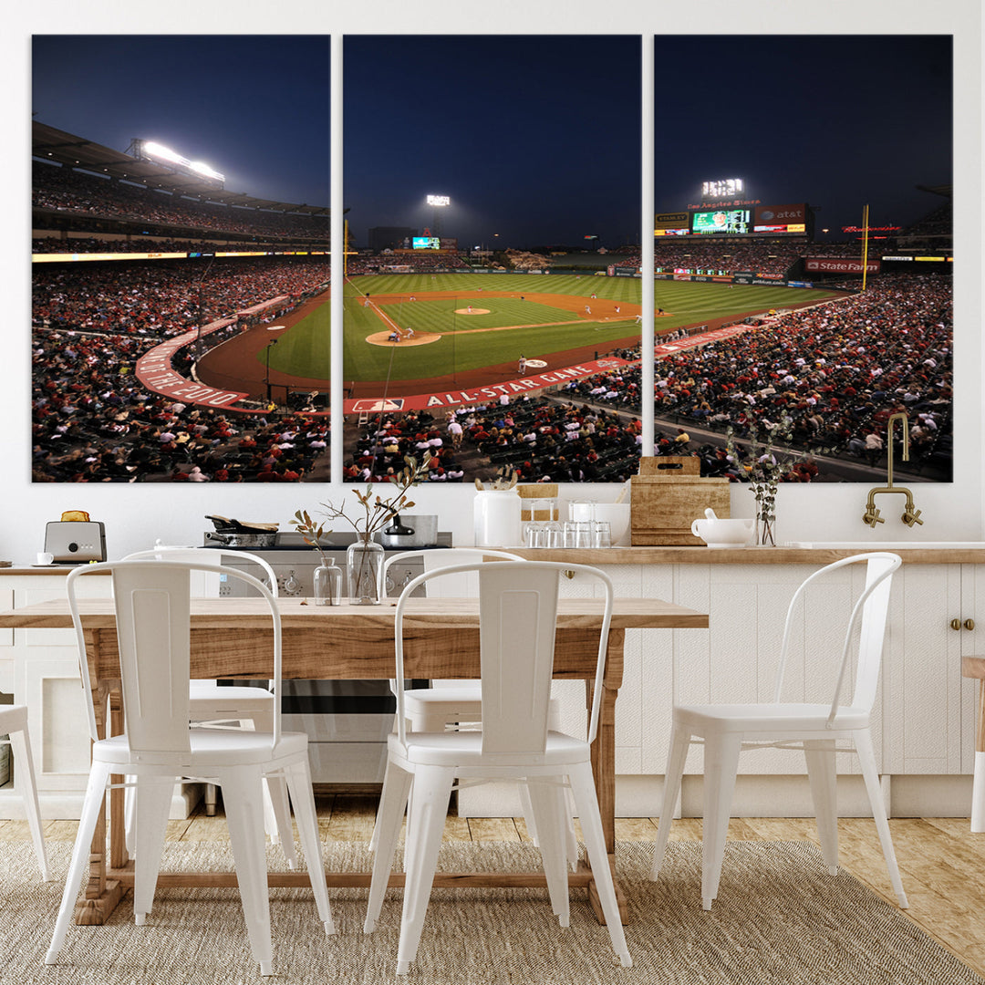 Angel Stadium Los Angeles American Major League Baseball Wall Art Canvas Print