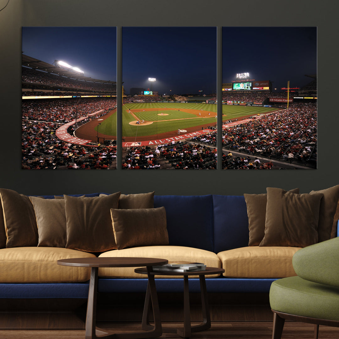 Angel Stadium Los Angeles American Major League Baseball Wall Art Canvas Print