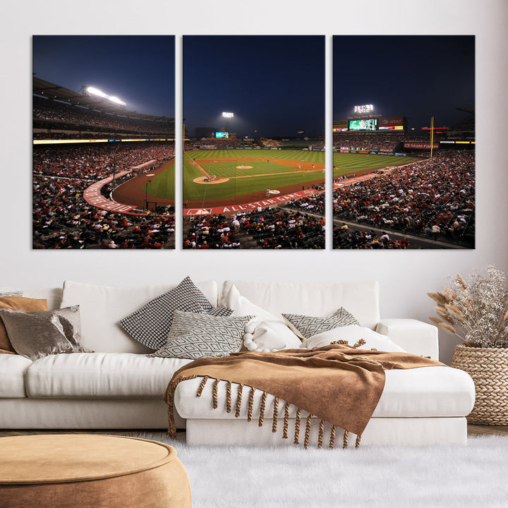 Angel Stadium Los Angeles American Major League Baseball Wall Art Canvas Print