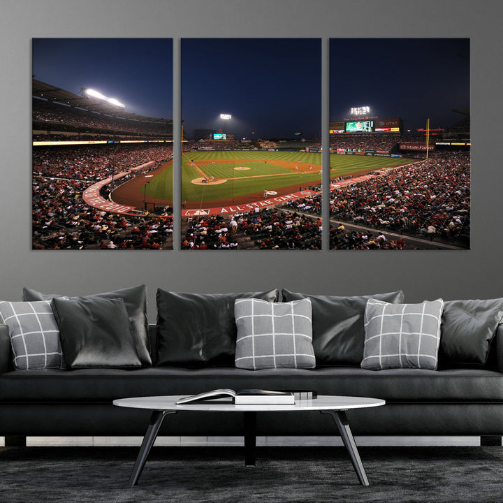 Angel Stadium Los Angeles American Major League Baseball Wall Art Canvas Print