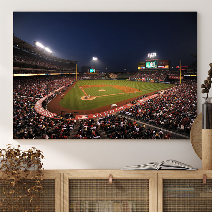 Angel Stadium Los Angeles American Major League Baseball Wall Art Canvas Print