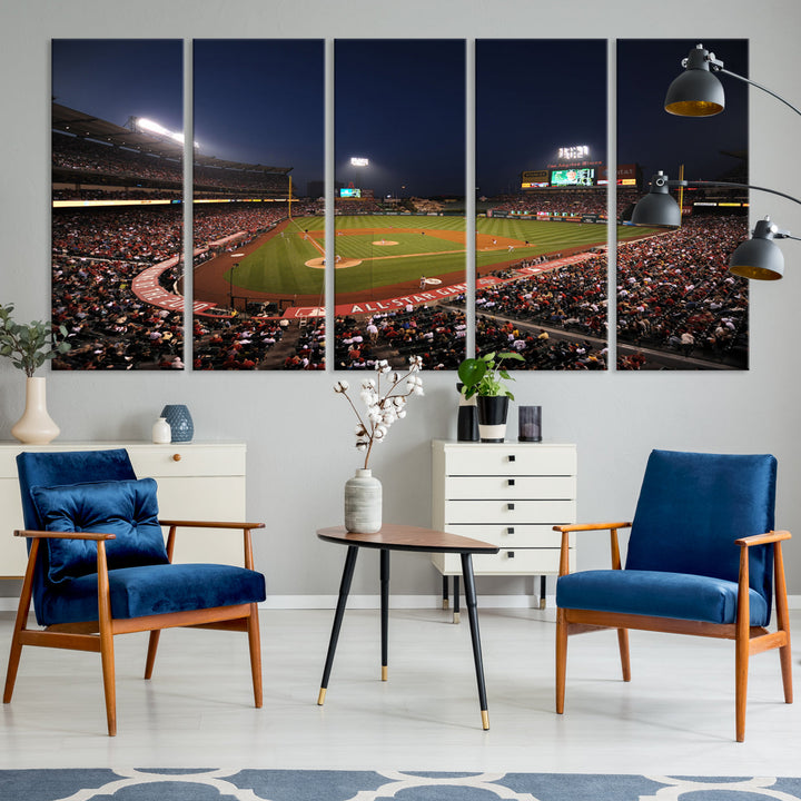 Angel Stadium Los Angeles American Major League Baseball Wall Art Canvas Print