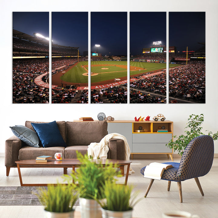 Angel Stadium Los Angeles American Major League Baseball Wall Art Canvas Print