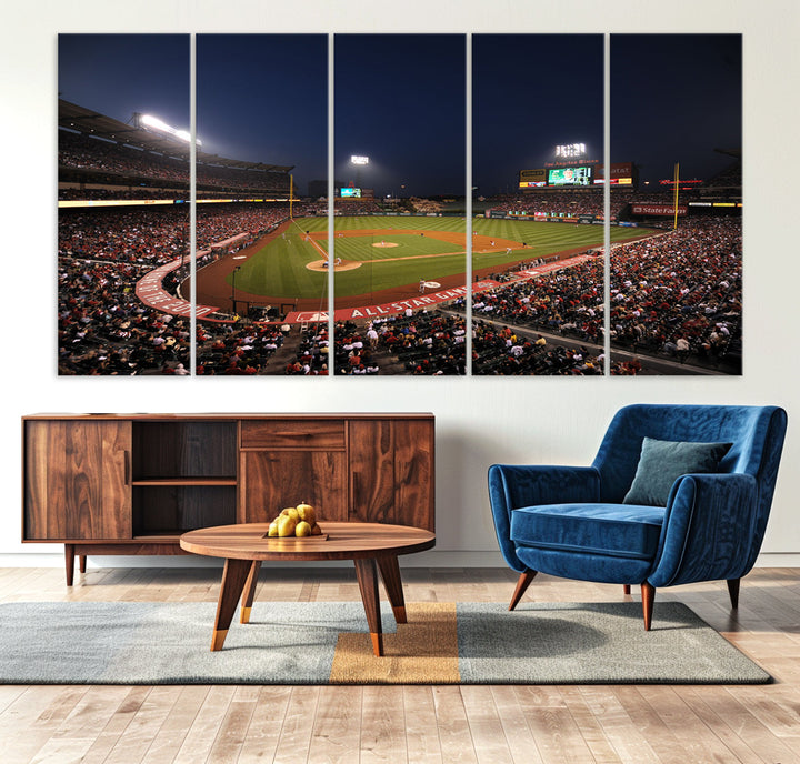 Angel Stadium Los Angeles American Major League Baseball Wall Art Canvas Print