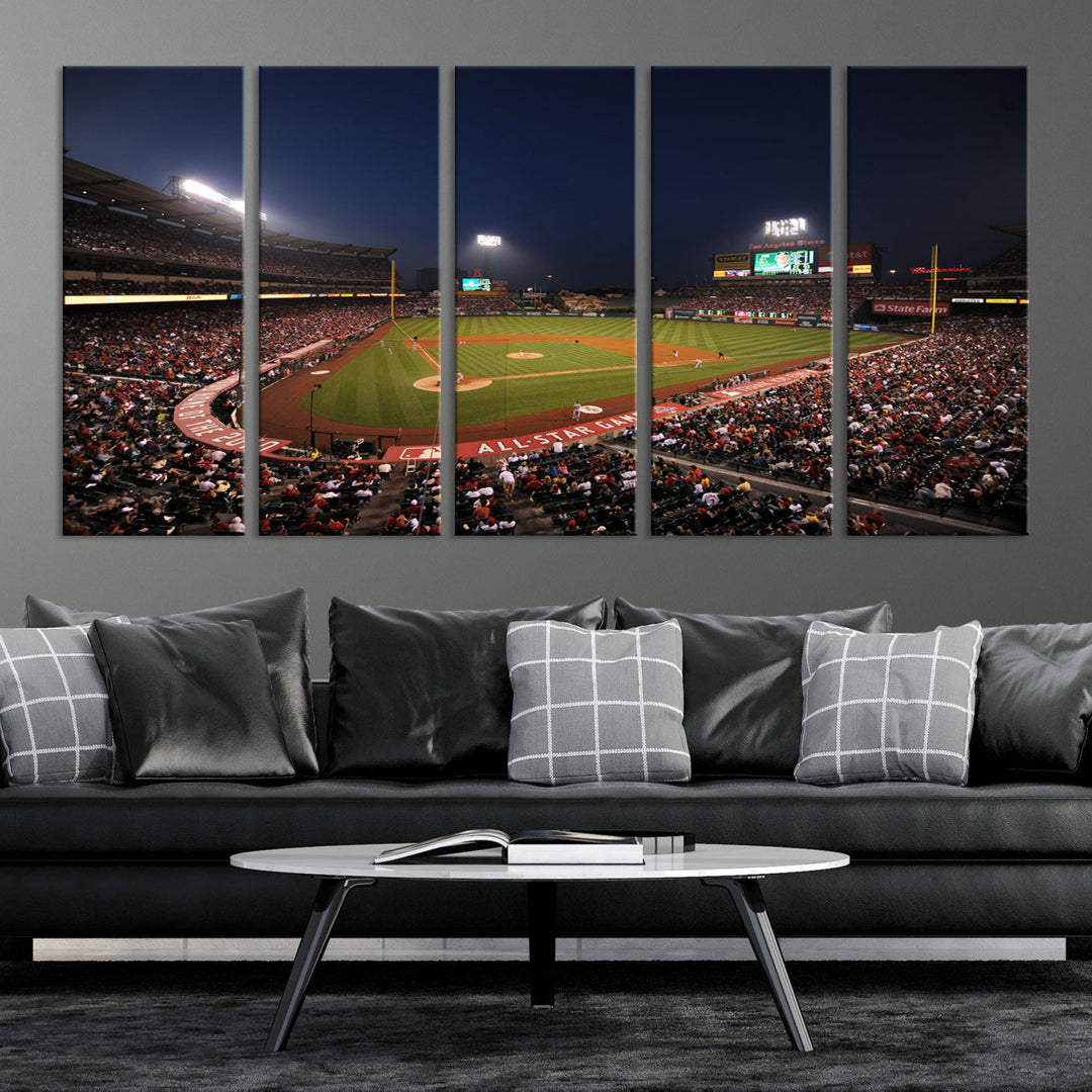 Angel Stadium Los Angeles American Major League Baseball Wall Art Canvas Print