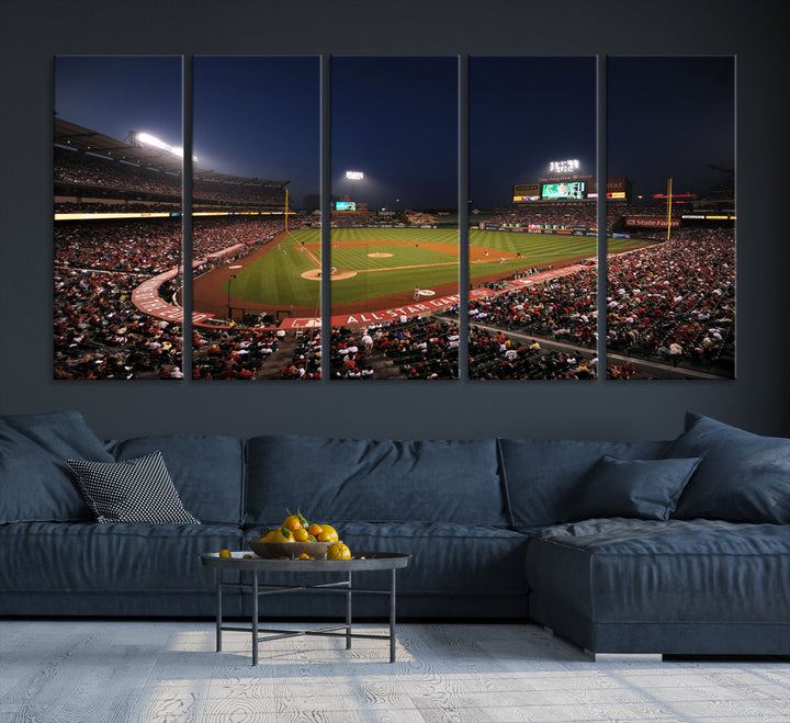 Angel Stadium Los Angeles American Major League Baseball Wall Art Canvas Print