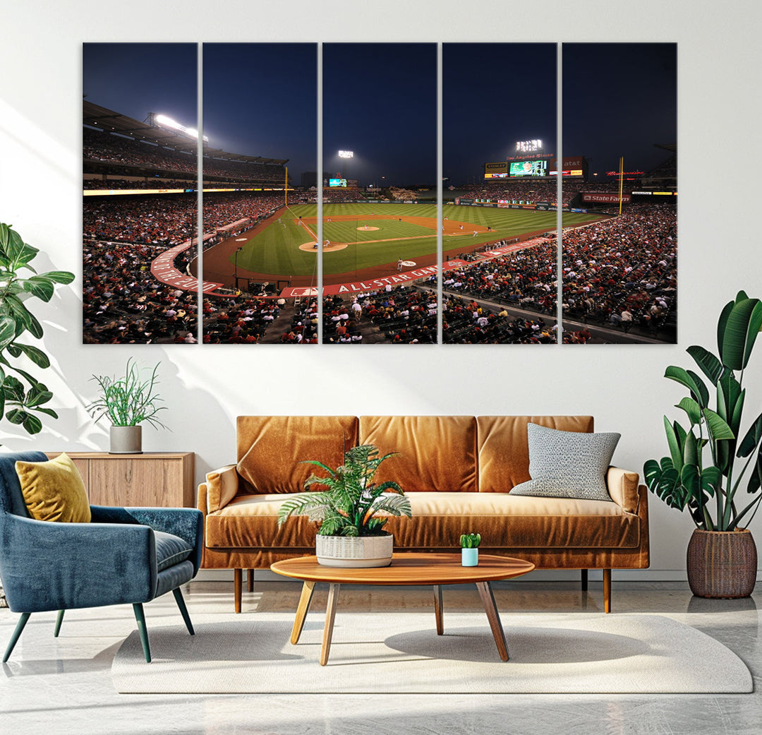 Angel Stadium Los Angeles American Major League Baseball Wall Art Canvas Print