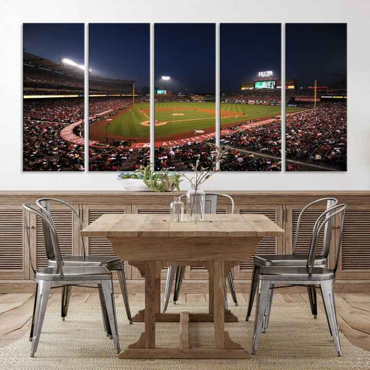 Angel Stadium Los Angeles American Major League Baseball Wall Art Canvas Print