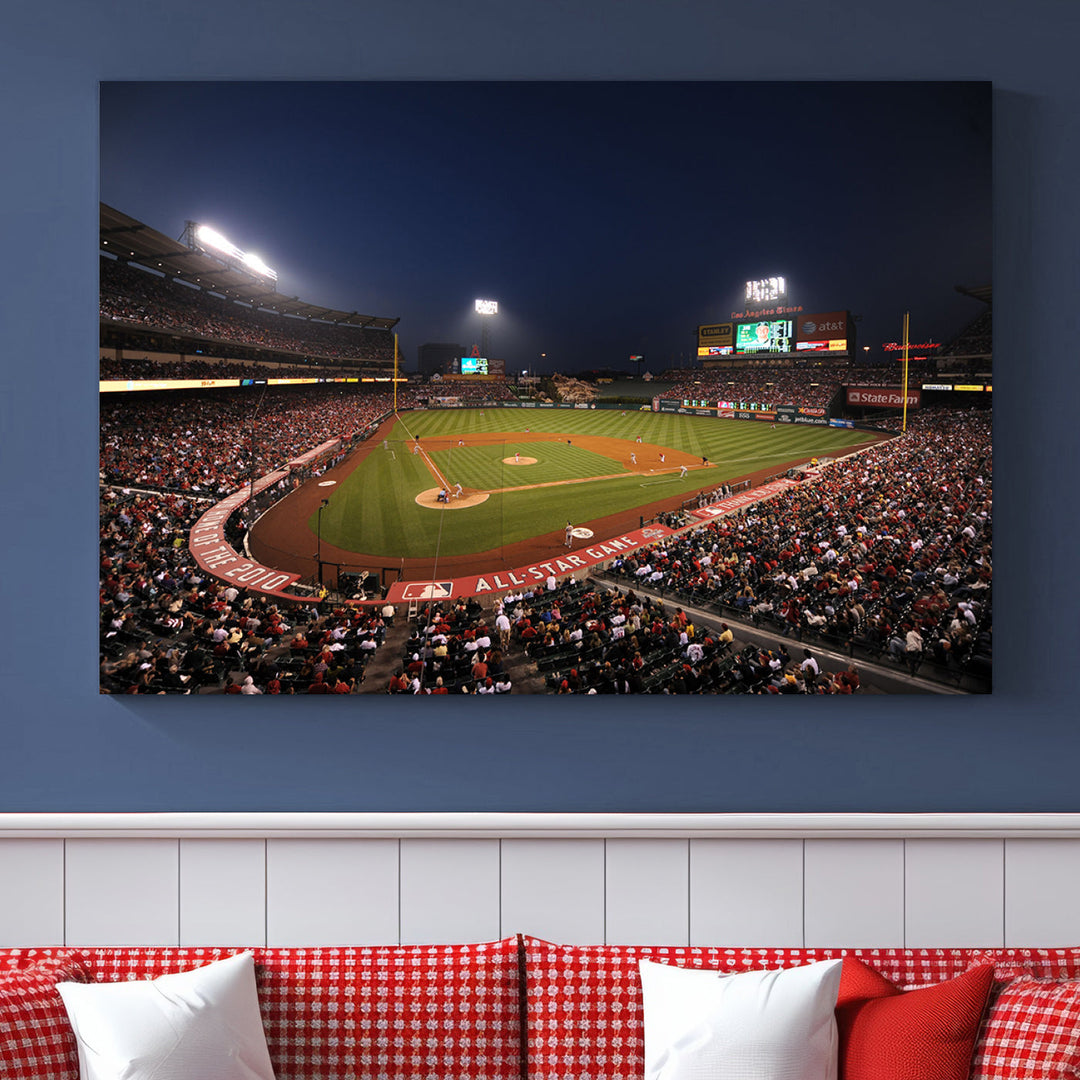 Angel Stadium Los Angeles American Major League Baseball Wall Art Canvas Print