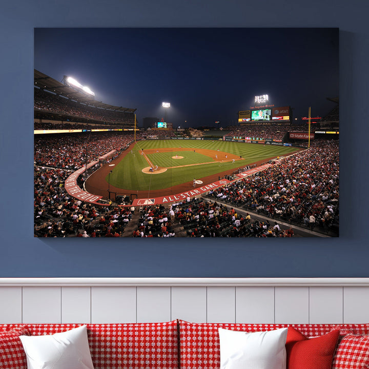 Angel Stadium Los Angeles American Major League Baseball Wall Art Canvas Print