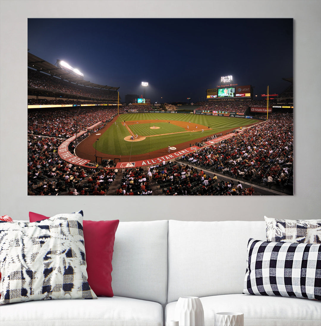 Angel Stadium Los Angeles American Major League Baseball Wall Art Canvas Print