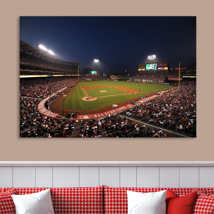 Angel Stadium Los Angeles American Major League Baseball Wall Art Canvas Print