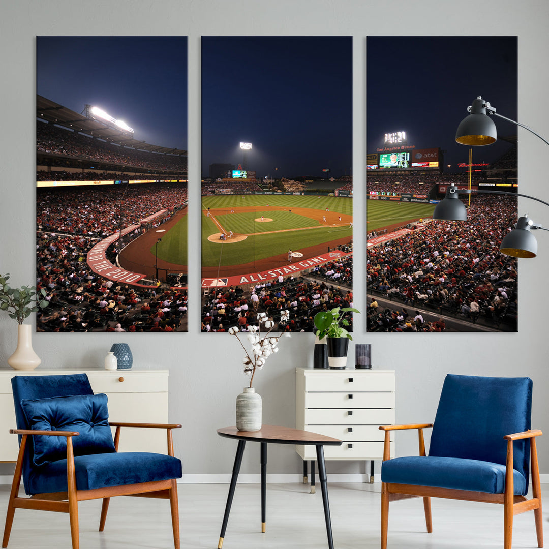 Angel Stadium Los Angeles American Major League Baseball Wall Art Canvas Print