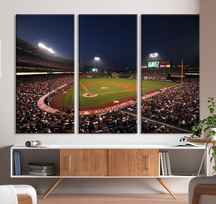 Angel Stadium Los Angeles American Major League Baseball Wall Art Canvas Print