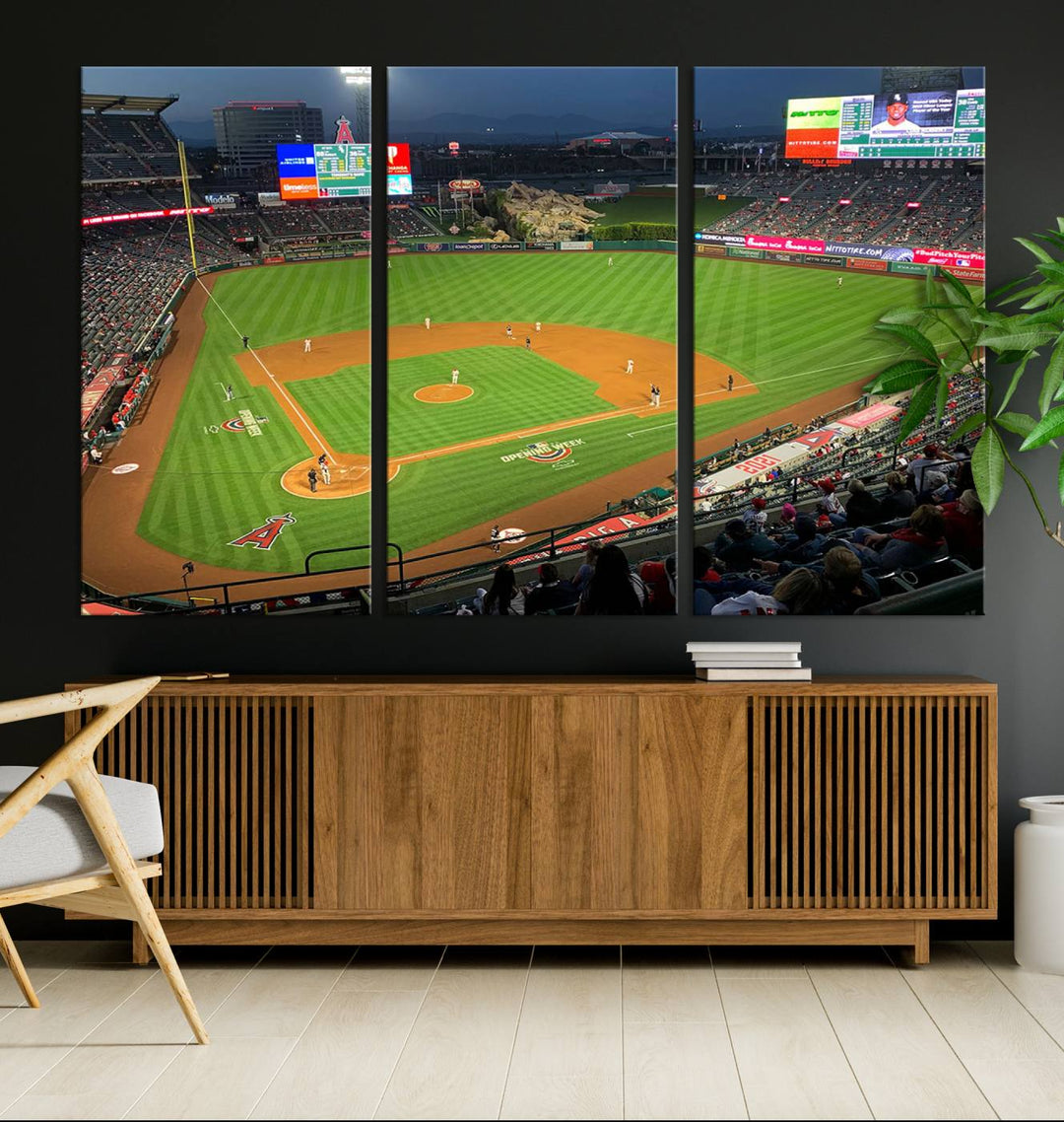 Angel Stadium Los Angeles Angels Stadium Wall Art Canvas Print