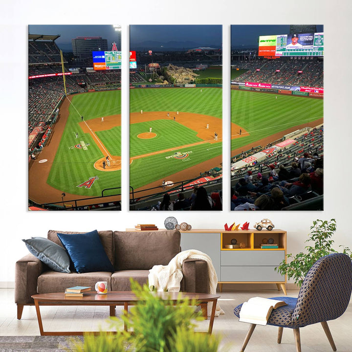 Angel Stadium Los Angeles Angels Stadium Wall Art Canvas Print