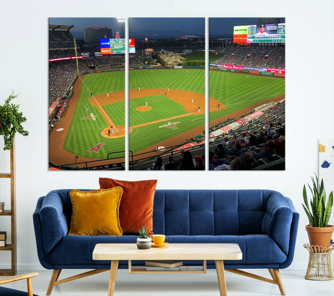 Angel Stadium Los Angeles Angels Stadium Wall Art Canvas Print