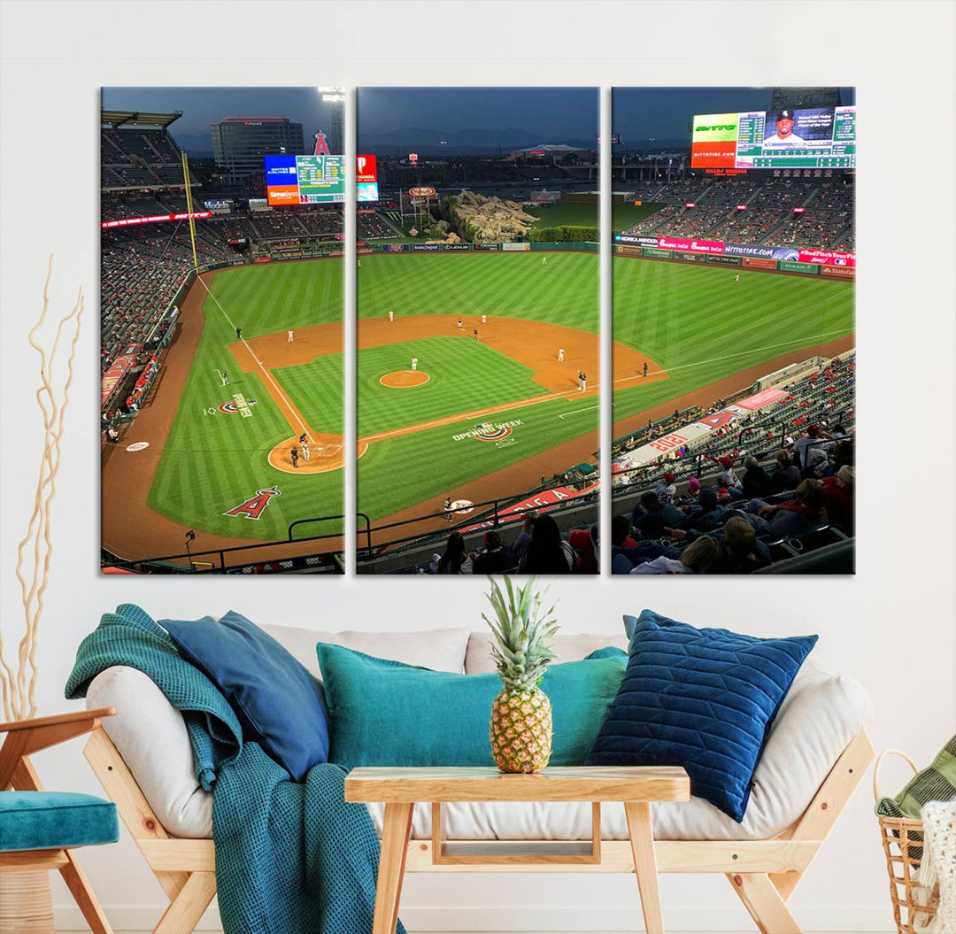 Angel Stadium Los Angeles Angels Stadium Wall Art Canvas Print