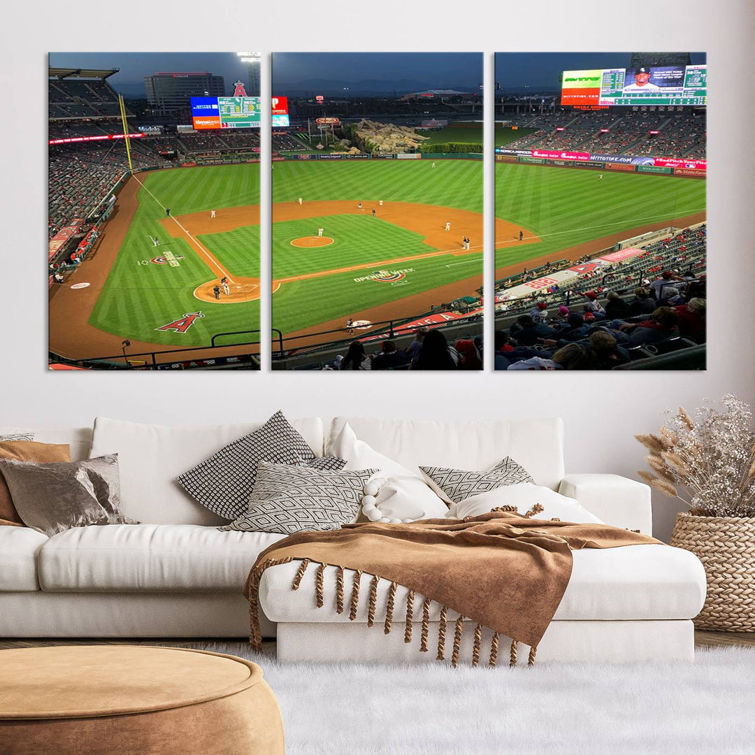 Angel Stadium Los Angeles Angels Stadium Wall Art Canvas Print