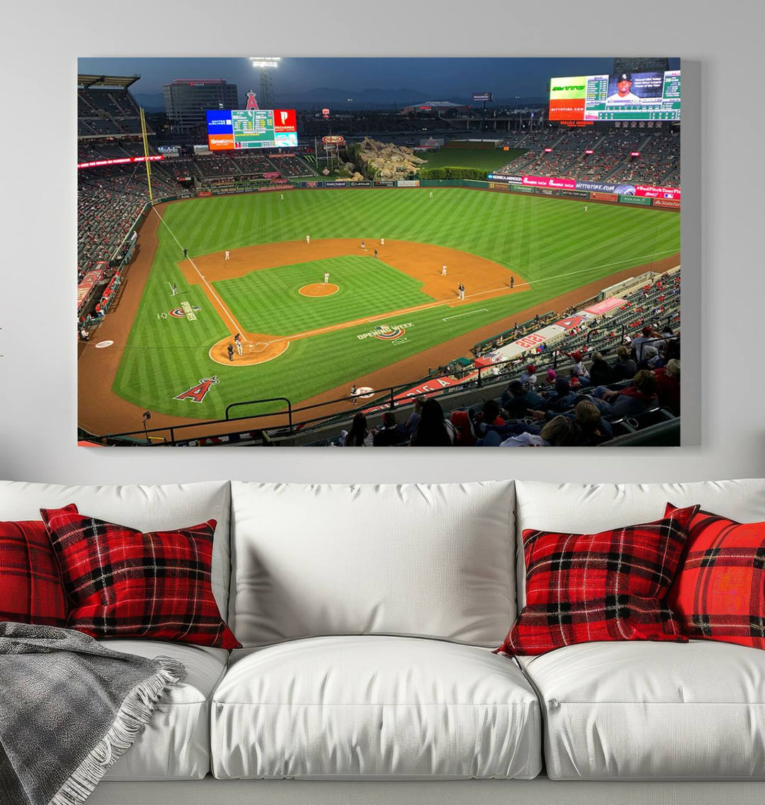 Angel Stadium Los Angeles Angels Stadium Wall Art Canvas Print