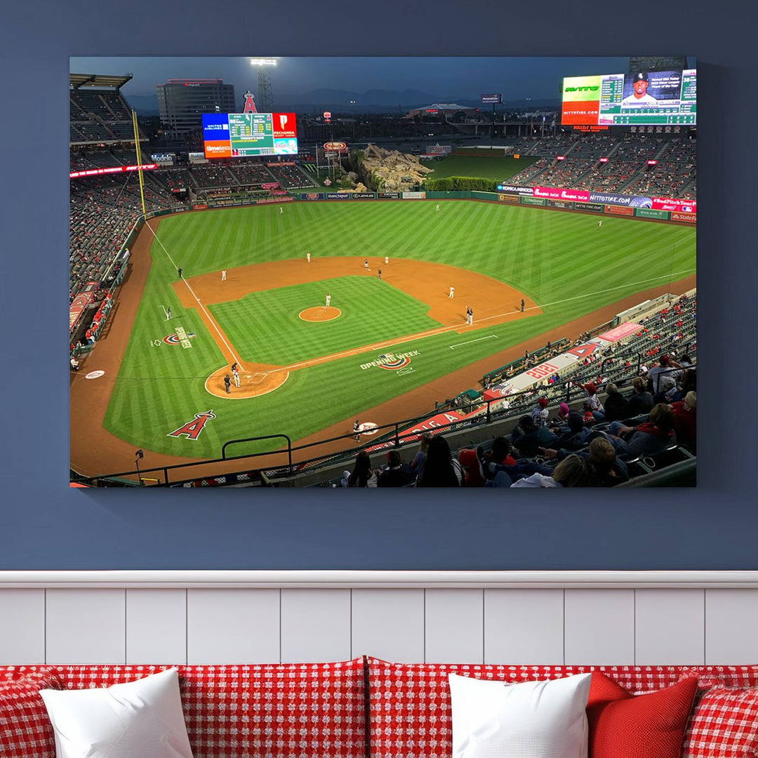 Angel Stadium Los Angeles Angels Stadium Wall Art Canvas Print