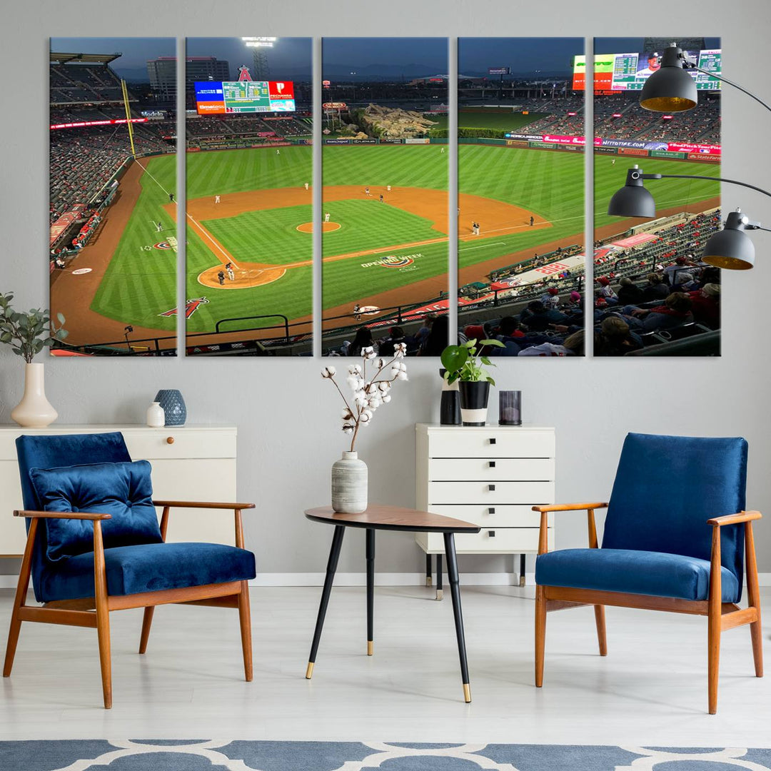 Angel Stadium Los Angeles Angels Stadium Wall Art Canvas Print