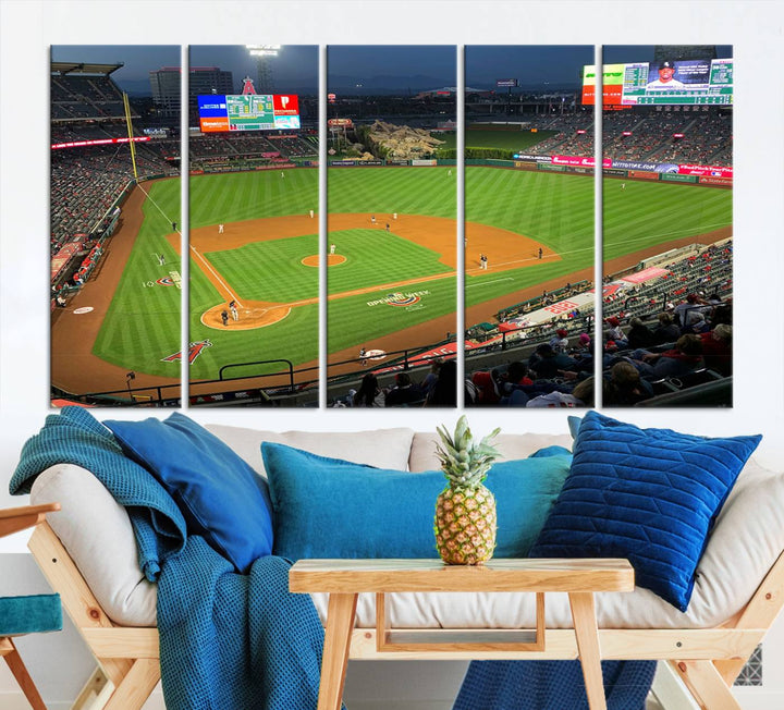 Angel Stadium Los Angeles Angels Stadium Wall Art Canvas Print