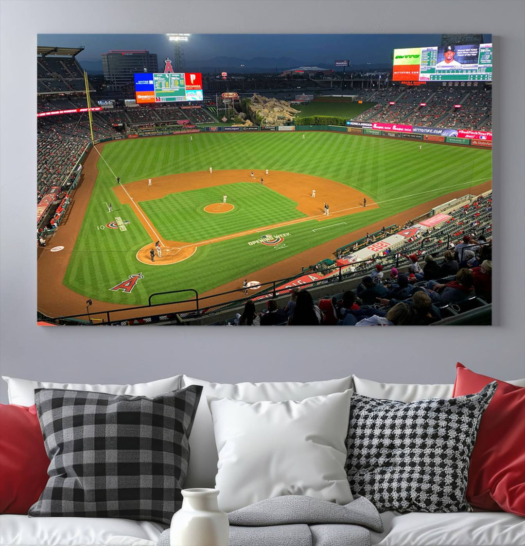 Angel Stadium Los Angeles Angels Stadium Wall Art Canvas Print