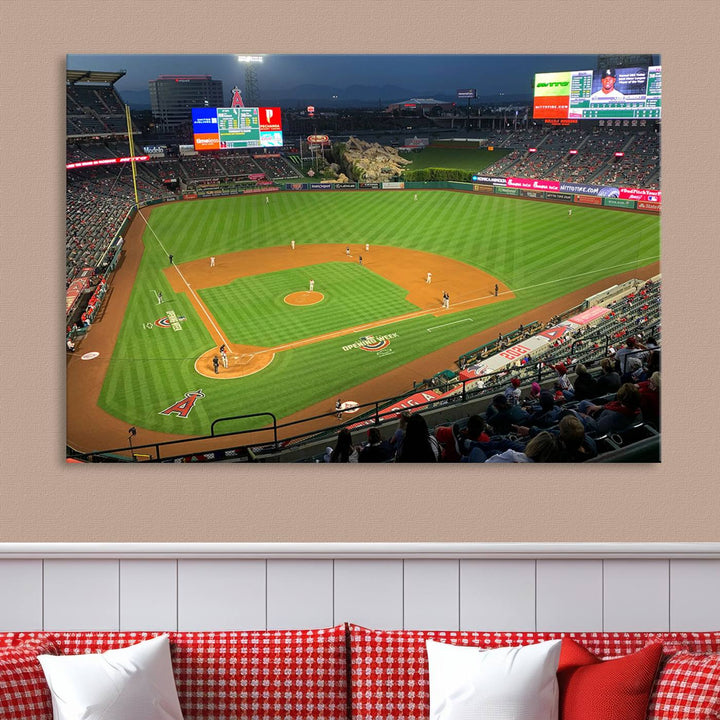 Angel Stadium Los Angeles Angels Stadium Wall Art Canvas Print