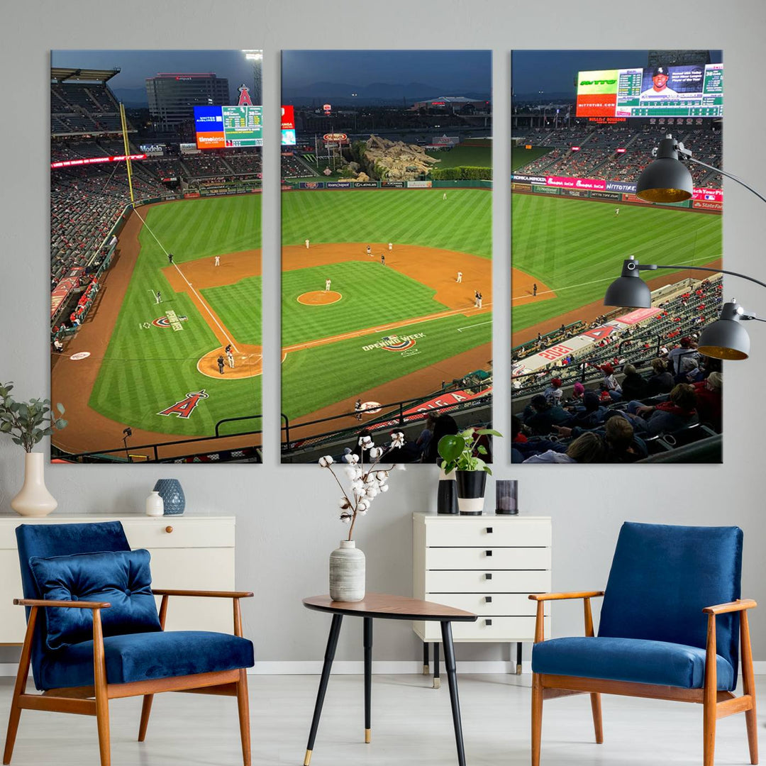 Angel Stadium Los Angeles Angels Stadium Wall Art Canvas Print