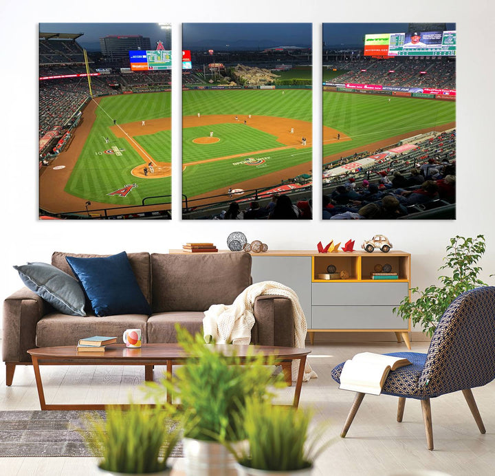 Angel Stadium Los Angeles Angels Stadium Wall Art Canvas Print