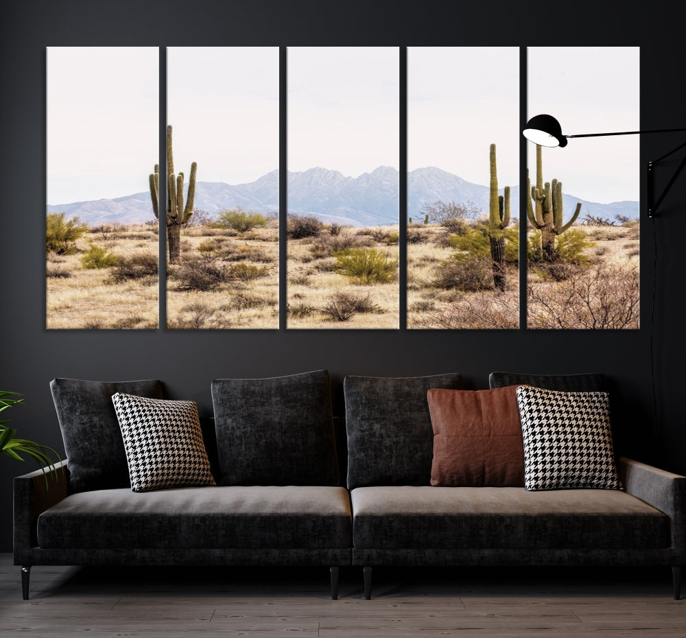 Arizona Sonoran Desert Cactus Wall Art Canvas Print Modern USA Landscape Wall Decor