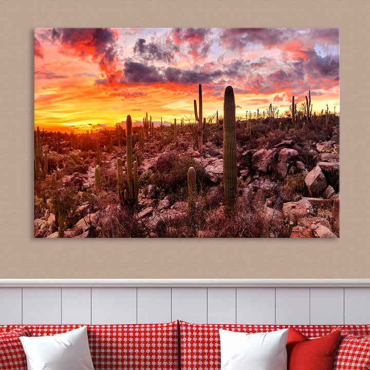 Arizona Desert Print, Western Cowboy Wall Art Print