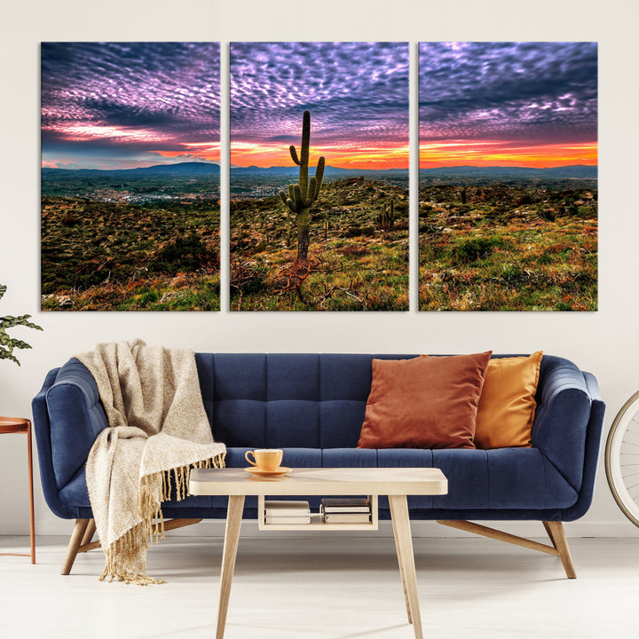 Arizona Desert Sunset Wall Art Canvas Print