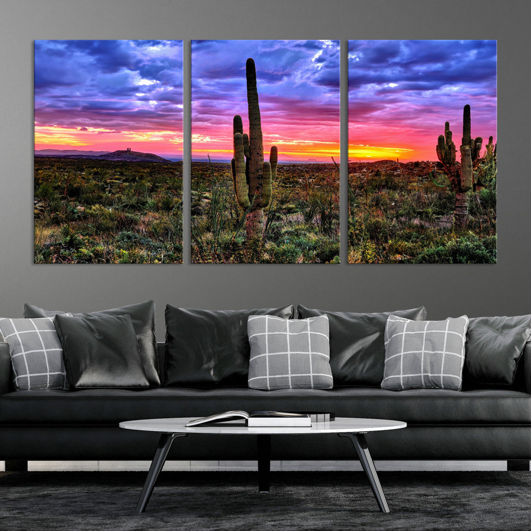 Arizona Desert Sunset Wall Art Canvas Print