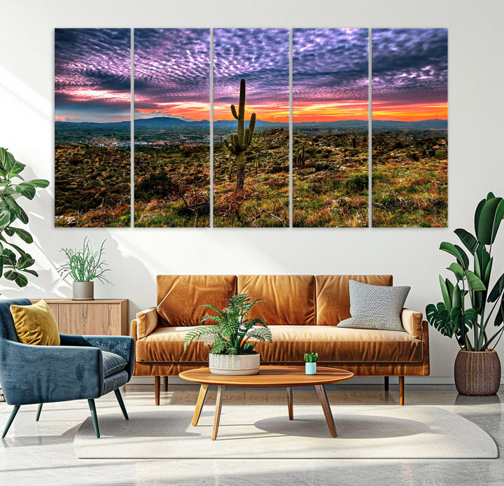 Arizona Desert Sunset Wall Art Canvas Print