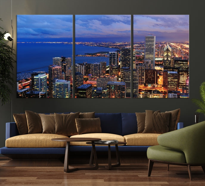 Astonishing Chicago View Canvas Wall Art Framed Cityscape Print