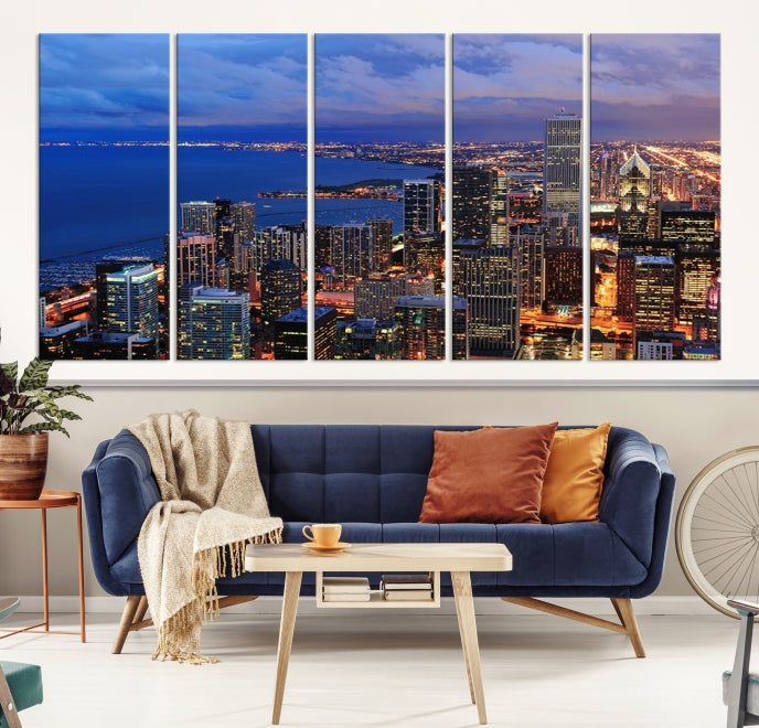 Astonishing Chicago View Canvas Wall Art Framed Cityscape Print