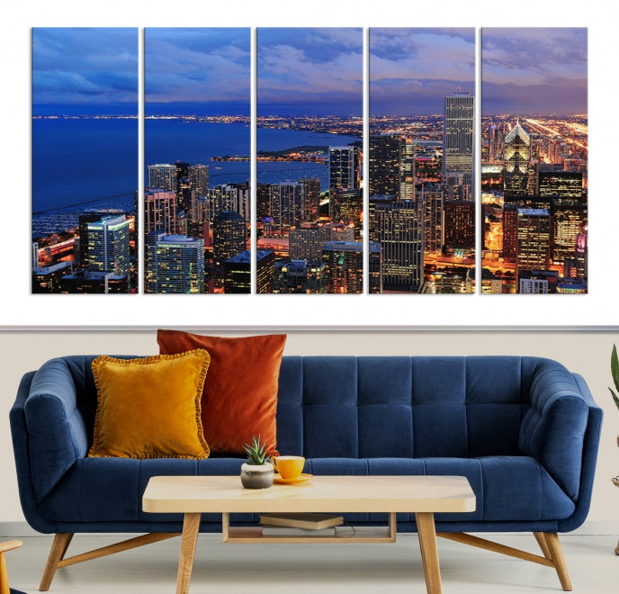 Astonishing Chicago View Canvas Wall Art Framed Cityscape Print