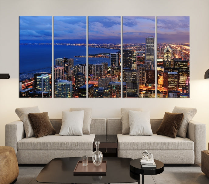 Astonishing Chicago View Canvas Wall Art Framed Cityscape Print