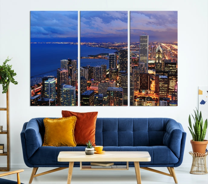 Astonishing Chicago View Canvas Wall Art Framed Cityscape Print