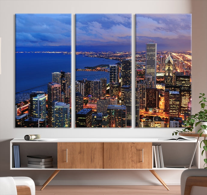 Astonishing Chicago View Canvas Wall Art Framed Cityscape Print